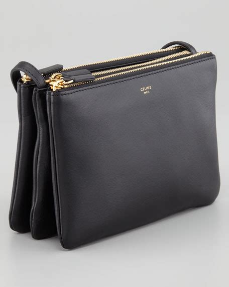 celine trio pouch black|Celine tie trio 9x6.